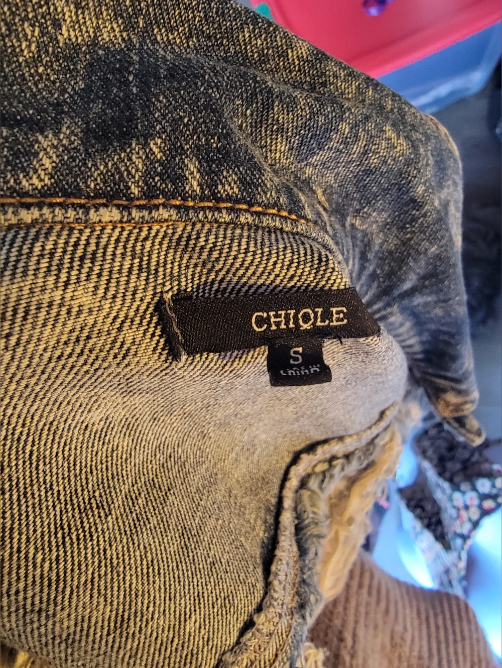 Distressed Grunge Jean Jacket Size Small - Picture 5 of 5